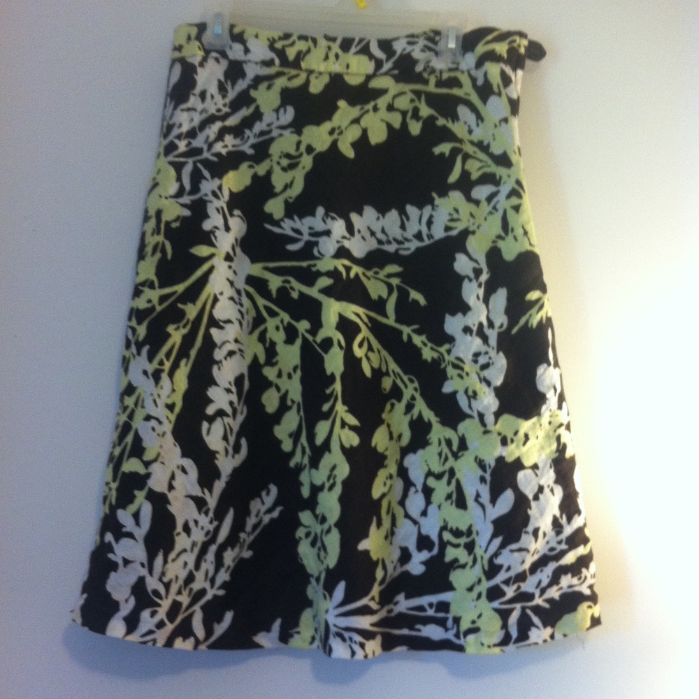 H&M Brown and Yellow Full Midi Skirt